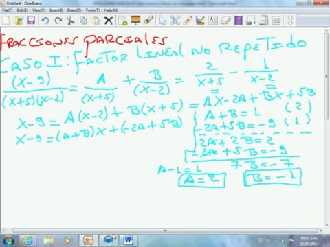 Fracciones parciales caso I