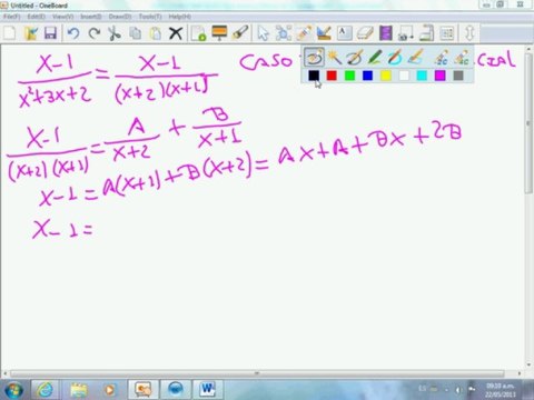 Ejercicio de fracciones parciales caso I
