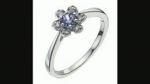 Sterling Silver Diamond & Tanzanite Flower Ring Review