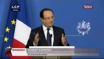 EVENEMENT, Conférence de presse de François Hollande au sommet européen le 22 mai 2013