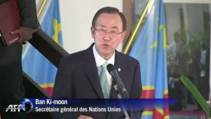 RDC: Ban Ki-moon en visite à Kinshasa
