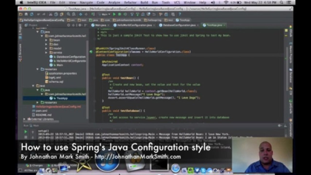 How to Use Spring's Java Configuration style by Johnathan Mark Smith