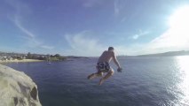 Cliff jump session - Nelson Bay Sydney