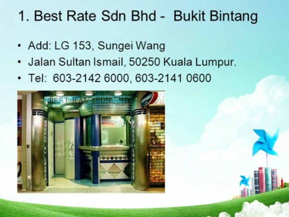 Currency exchange in Bukit Bintang Kuala Lumpur Malaysia