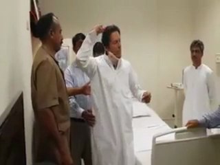 Imran Khan discharged from hospital - Walked unaided from his third-floor room to the exit.