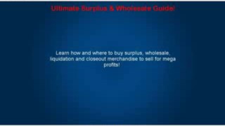 Ultimate Surplus & Wholesale Guide! | Ultimate Surplus & Wholesale Guide!