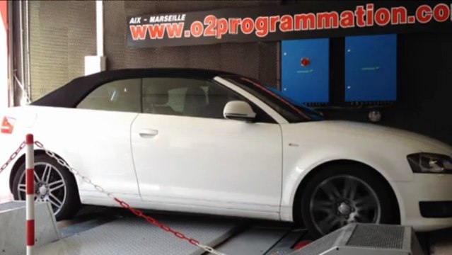 ::: o2programmation ::: Audi A3 1.6L TDI 105@145ch, Reprogrammation Moteur sur Banc de Puissance Cartec Marseille PACA