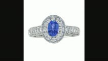 Antique Style 1ct Oval Sapphire And Diamond Ring, 14k White Gold Review