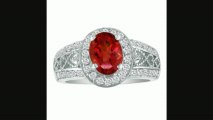 3.77ct Ruby And Diamond Ring In 14k White Gold. Huge Ring! Review