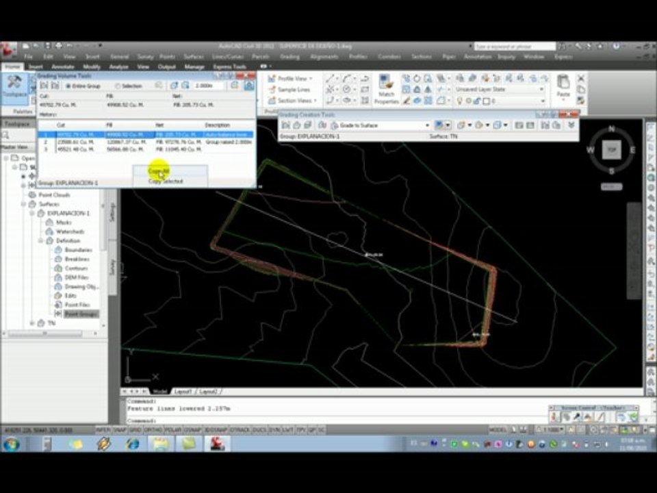Civil 3D 2011 Tutoriales RG - 13-b GRADING (EXPLANACION)