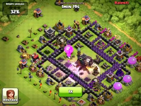 Attaque 3 etoiles avec ballons, serviteurs et dragons