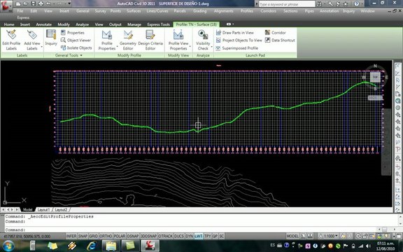 Civil 3D 2011 Tutoriales RG - 18- PERFIL DE SUPERFICIE