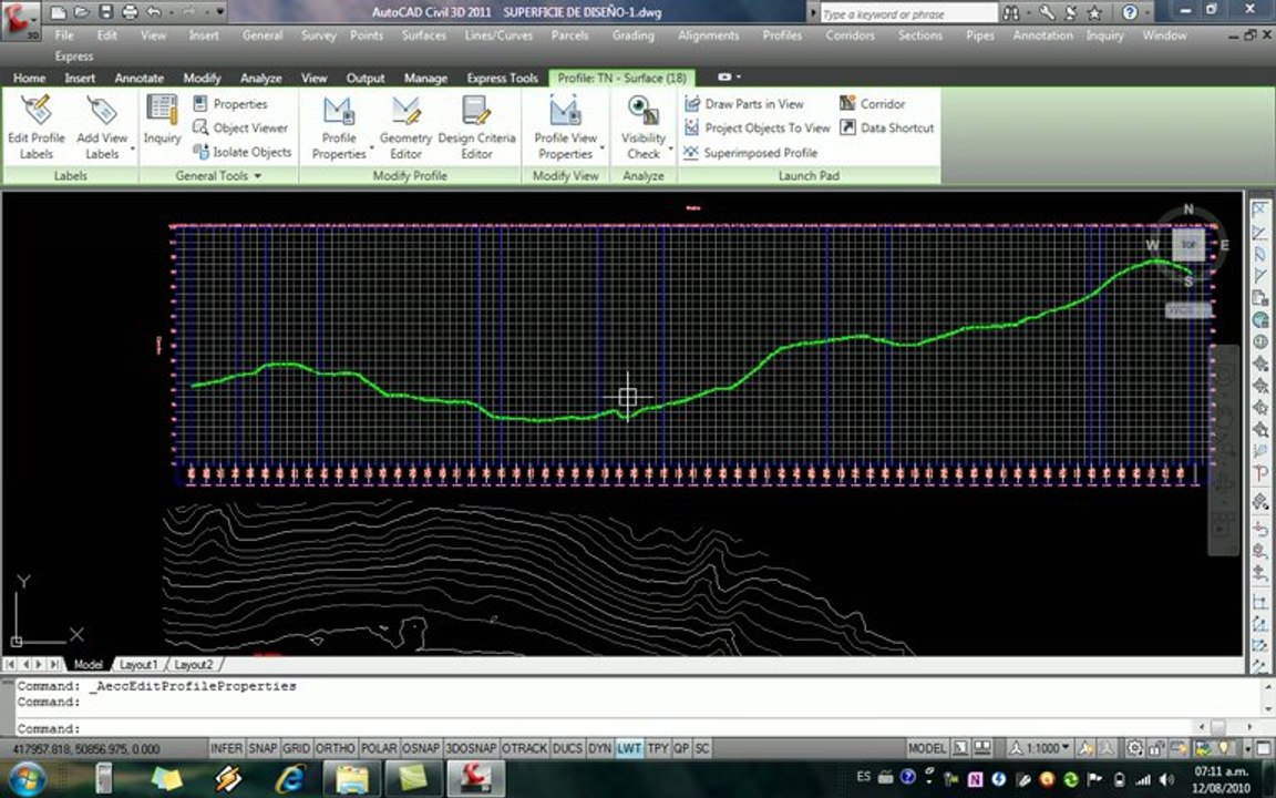Civil 3D 2011 Tutoriales RG - 18- PERFIL DE SUPERFICIE