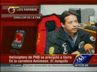 5 funcionarios de la PNB fallecieron en accidente con helicóptero