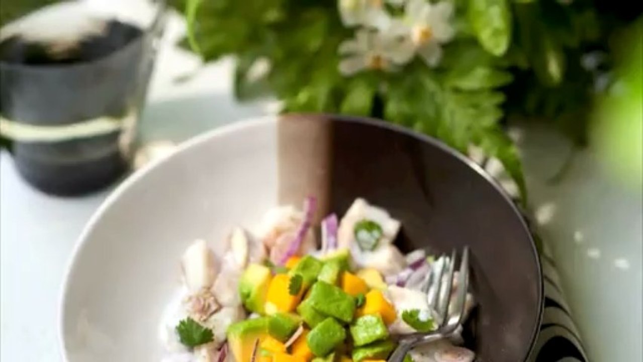 Poisson mariné au citron vert et au lait de coco