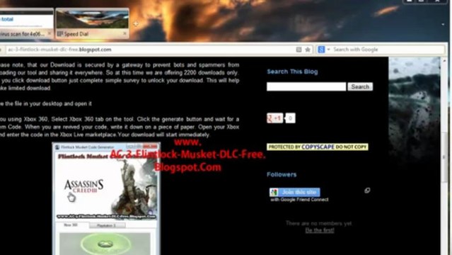 Assassins Creed 3 Flintlock Musket DLC Free Giveaway