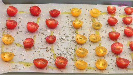 Recette de brochettes de tomates confites