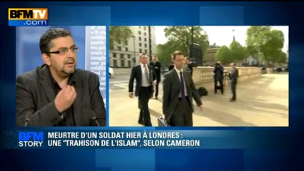 BFM STORY: Le meurtre d'un soldat à Londres, une "trahison de l'Islam" selon D.Cameron - 23/05