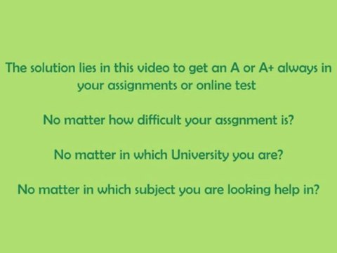Online Assignment and Test Help - Assignments Tutors