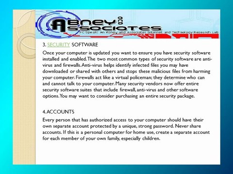 Abney and Associates News Review: Secure Your Computer In Seven Steps