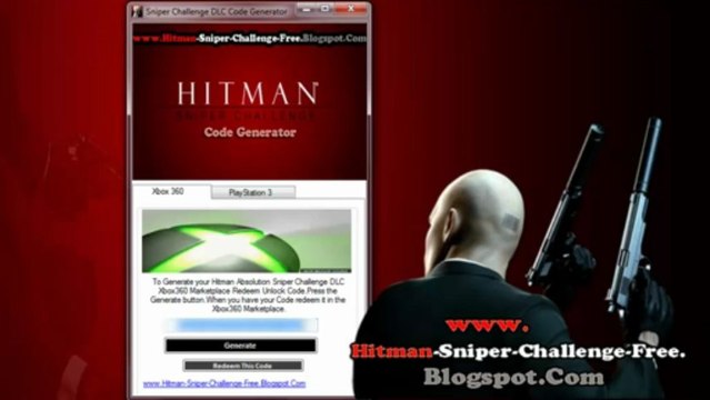Hitman Absolution Sniper Challenge Redeem Codes - Xbox 360 - PS3