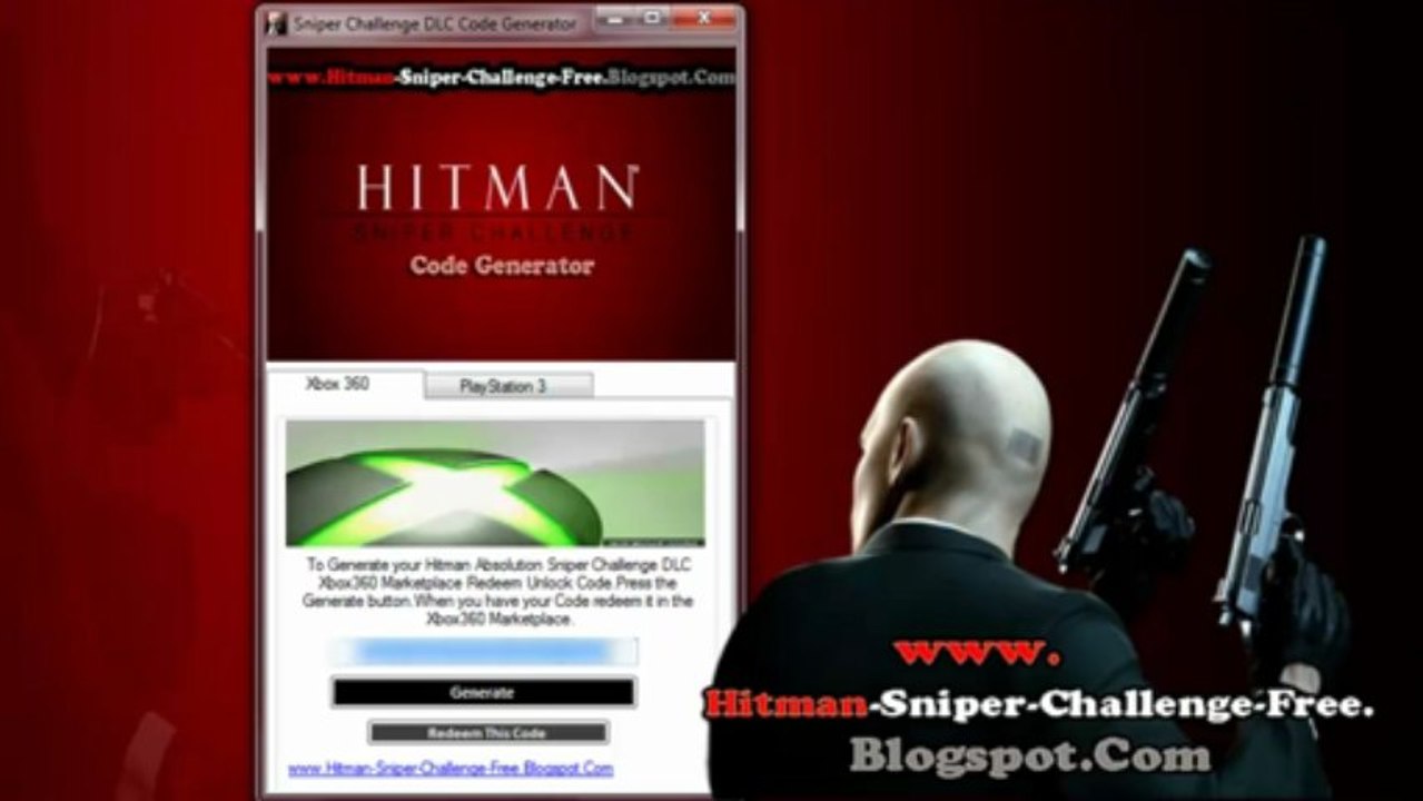 Hitman Absolution Sniper Challenge Redeem Codes - Xbox 360 - PS3