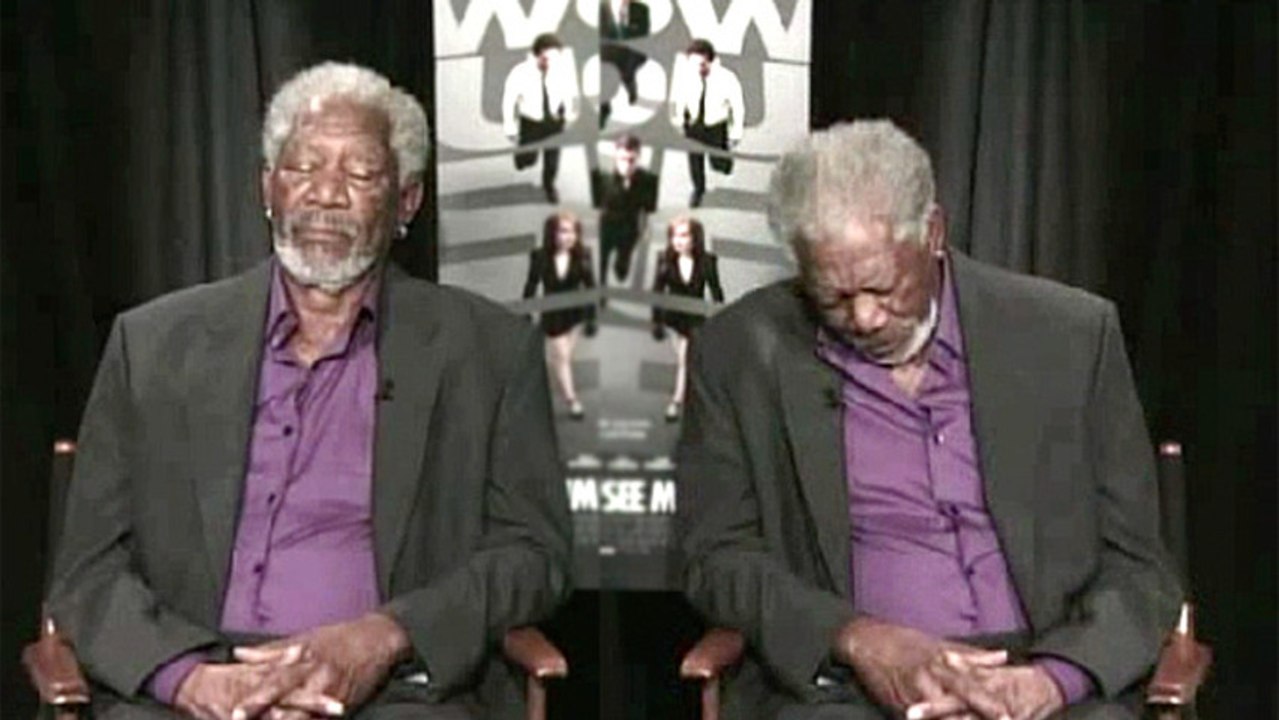Morgan Freeman Takes A Snooze... Mid-Interview?