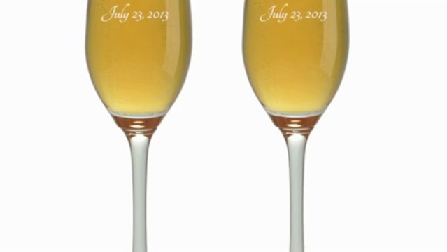 Custom Engraved Crystal Flutes