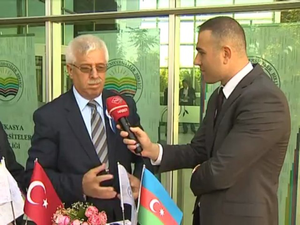 KUNIB III. OLAĞAN KONGRESİ (20-21 MAYIS, BAKÜ) ANADOLU ÜNV REK. PROF. DR. DAVUT AYDIN'IN TRT RÖPORTAJI