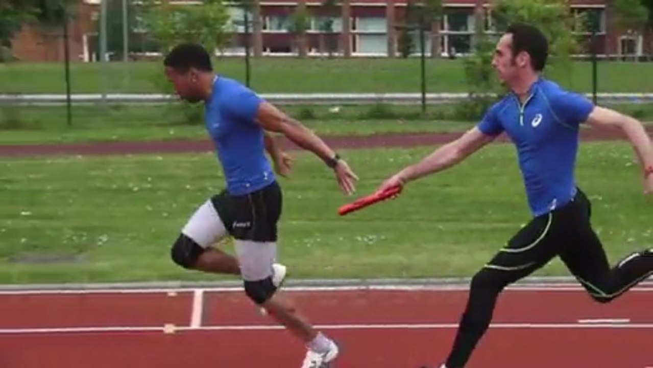 Un entraînement avec... le relais 4x100 m masculin !