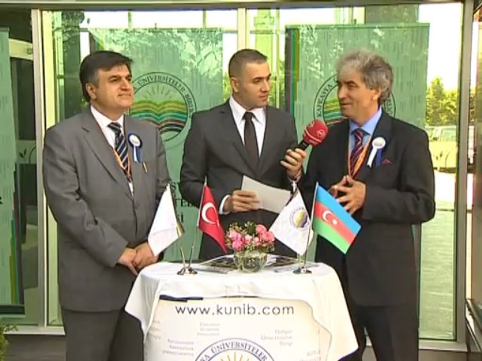 KUNIB III. OLAĞAN KONGRE (20-21 MAYIS 2013 BAKÜ) PROF. DR. ÇETİNSAYA VE PROF. DR. KORKMAZ'IN TRT İÇİN GERÇEKLEŞTİRDİĞİ CANLI YAYIN RÖPORTAJI