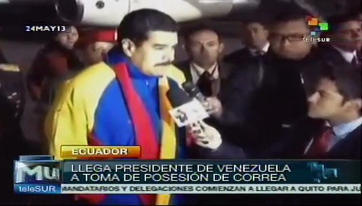 Pdte. Maduro llega a Quito para juramentación de Correa