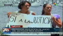 Protestan en México por anulación de la sentencia contra Ríos Montt