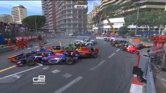 GP2 Monaco 2013 Race 1 Massive crash start