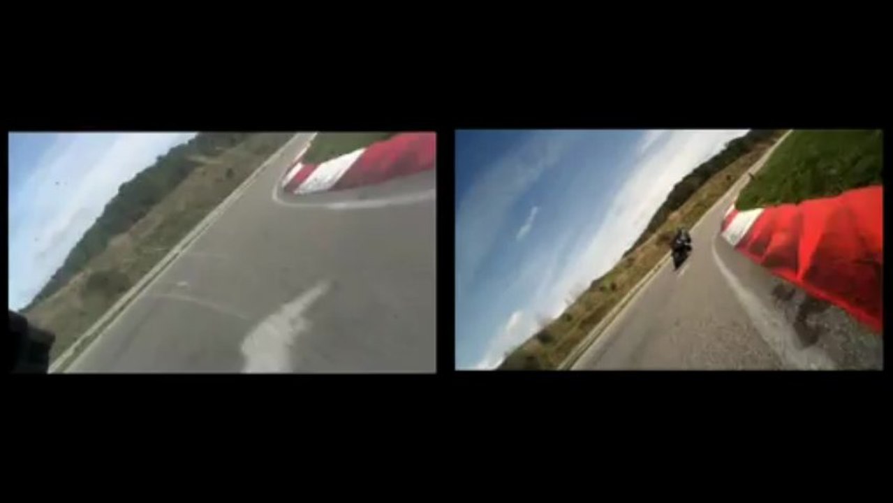 Roulage à Alès avec DDE34 Avril 2013  session 3 aprèm vidéo avec 2 cams