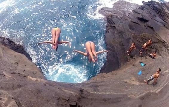 Hawaii Cliff Diving GoPro