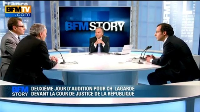 BFM STORY: Affaire Tapie, même mise en examen, Christine Lagarde ne démissionnera pas du FMI - 24/05