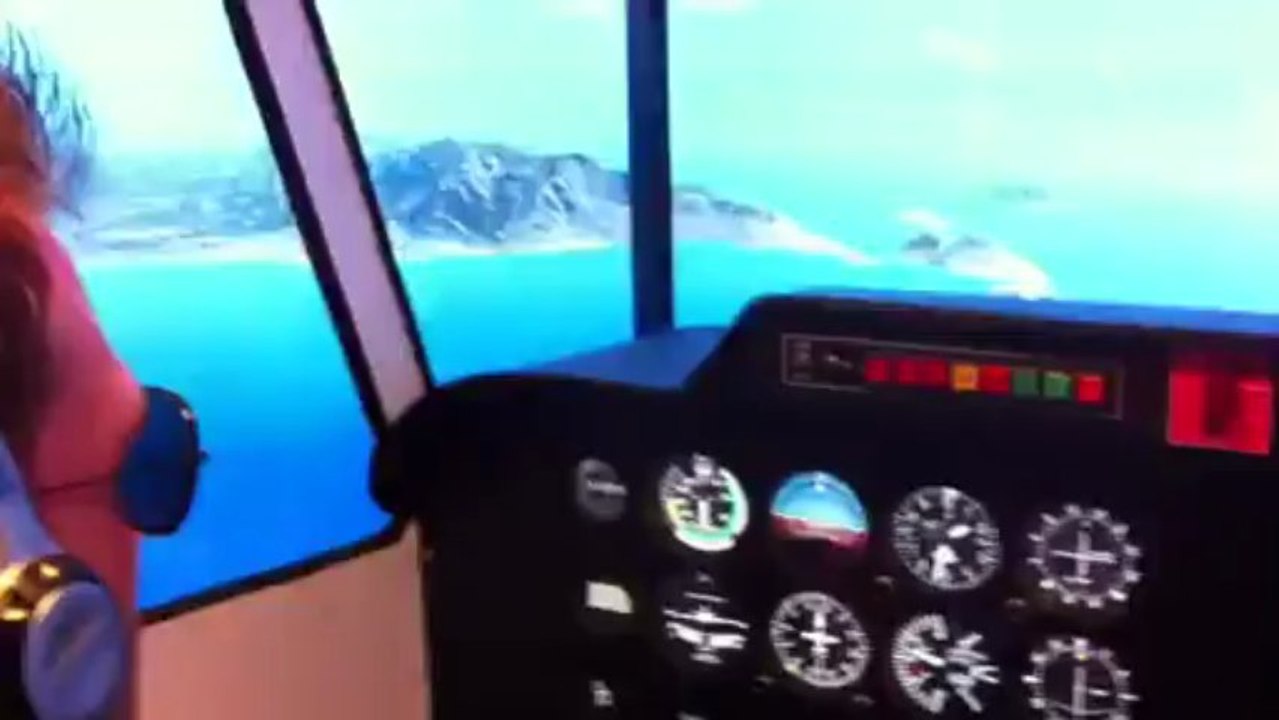 Arrivée sur Sierra Echo dans la baie de Marseille sur simulateur de vol