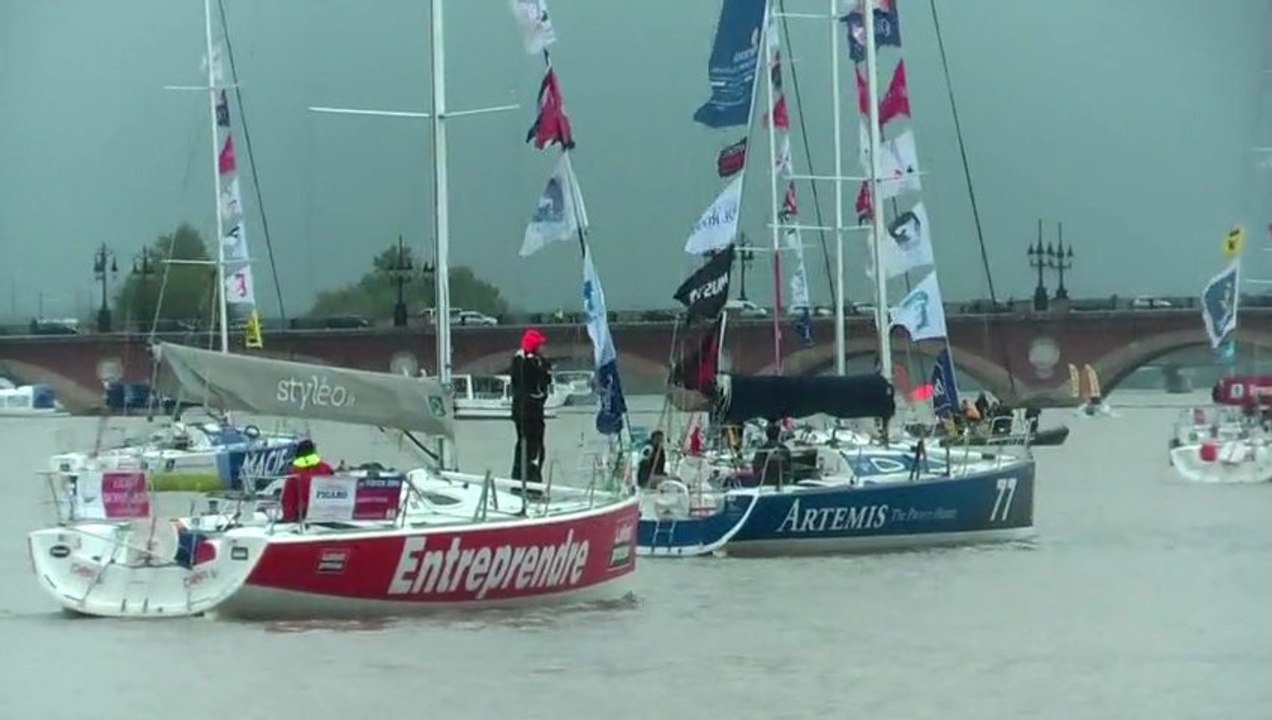 les bateaux de la Solitaire du Figaro arrivent à Bordeaux