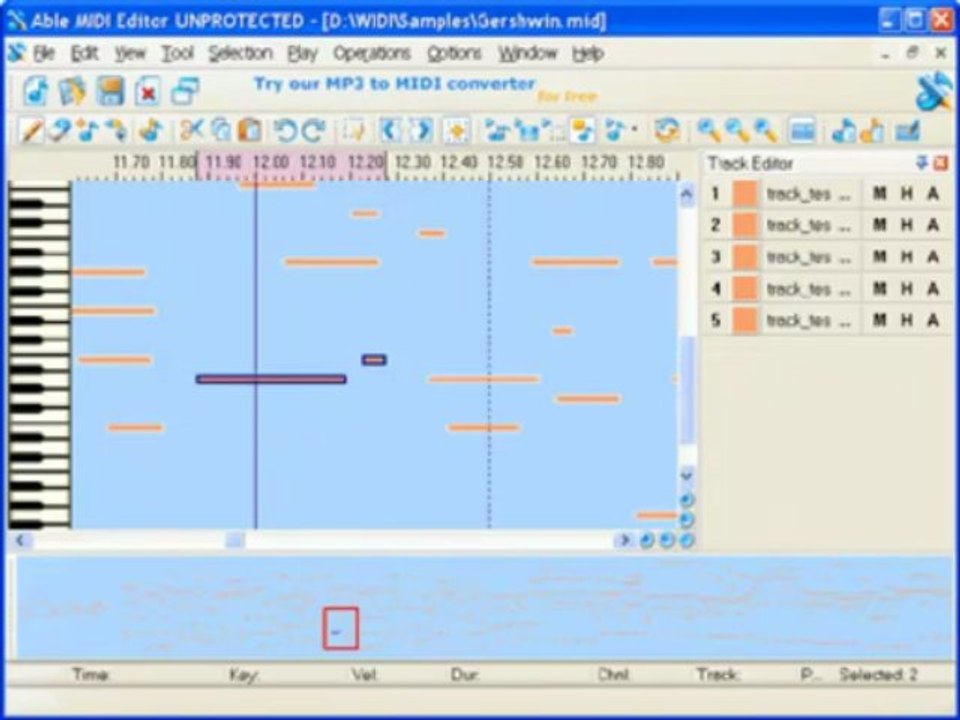 Able MIDI Editor 1.3 Free