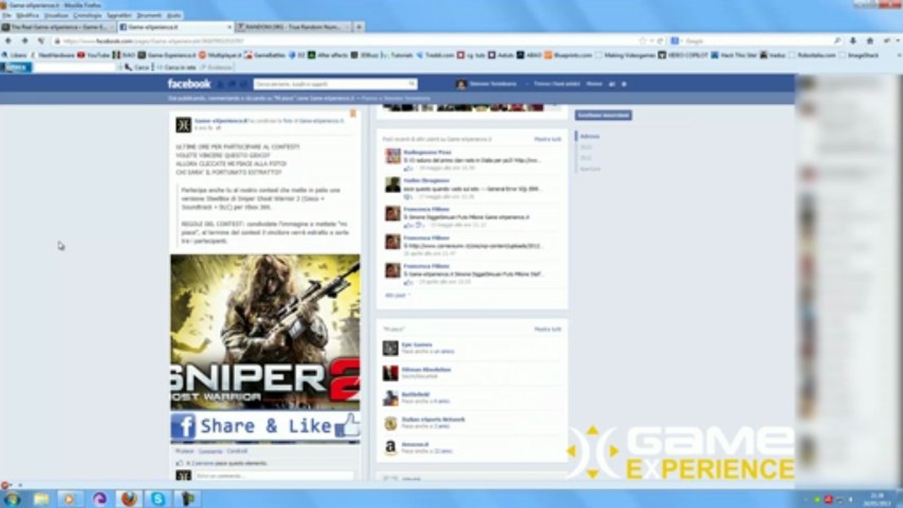 Estrazione Vincitore - Contest Facebook Sniper Ghost Warriors 2 - 24/05/13