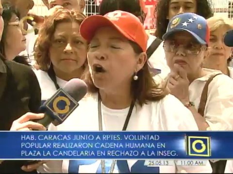 Habitantes de Caracas y representantes de Voluntad Popular realizan cadena humana en rechazo a la inseguridad