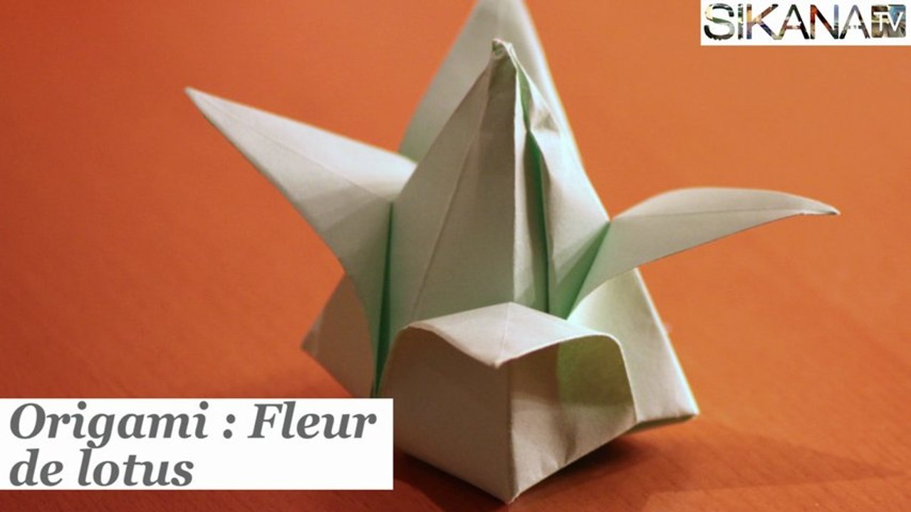 Origami : Fleur de lotus gonflable eb papier