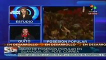 Acto de posesión popular en Guayaquil del presidente Rafael Correa