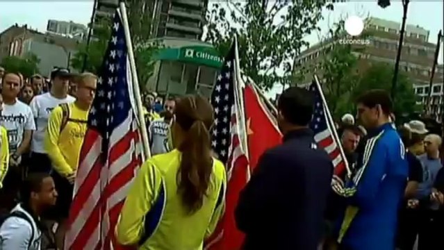 Boston marathon runners complete last mile
