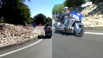 Gamelle en Goldwing, faut le faire !!!