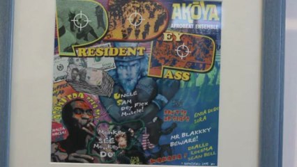 Exposition de l'artiste derrière les pochettes d'albums de Fela