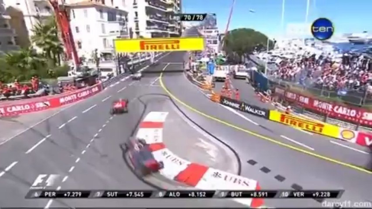 Formula 1 Monaco 2013 Raikkonen Crashes Into Perez
