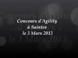 Carla & City Concours Agility à Saintes le 3 Mars 2013