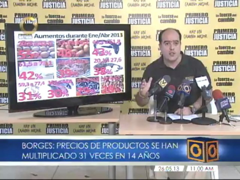 Julio Borges: "Los precios de los productos se han multiplicado 31 veces en los últimos 14 años"
